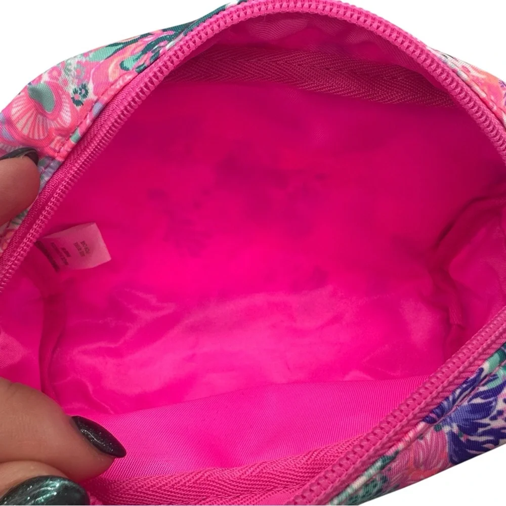 Lily Pulitzer Travel Bag Cosmetic Case Zip Pouch Pink/Green/Purple